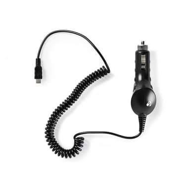 Billader | 1,0 A | Fast kabel | Mikro-USB | Sort