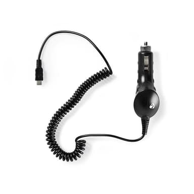 Billader | 1,0 A | Fast kabel | Mikro-USB | Sort
