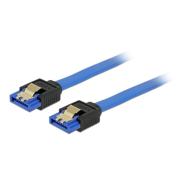 DeLOCK SATA cable, straight plugs, 1m, blue