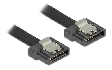 DeLOCK SATA FLEXI kabel, 6Gbps, låseklemmer, 50cm, svart
