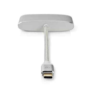 Nedis USB Multi-Port Adapter | USB 3.2 Gen 1 | USB-C™ Hann | USB-A Hun / USB-C™ Hunn / VGA Hun 15p | 5 Gbps | 0.20 m | Rund | Gull belagt | Flettet / Nylon | Sølv | Deksel Vindusboks