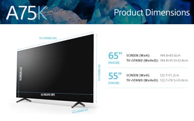 Sony 65” A75K 4K OLED TV (2022)