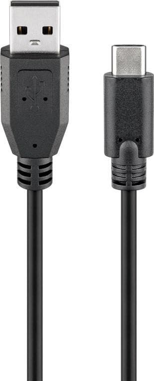 USB 2.0-kabel (USB-Câ„¢ til USB A), svart