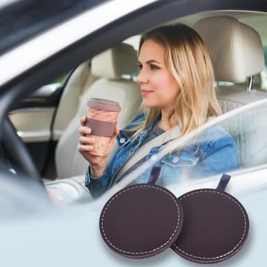 INF Coaster holder i bil 2-pak Brun