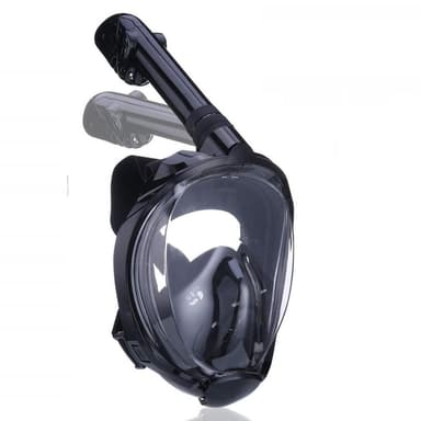 Full maske cyclop med snorkel og GoPro-feste - svart - S / M
