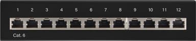 Goobay CAT 6 Mini/Desktop Patch Panel, 12 Ports