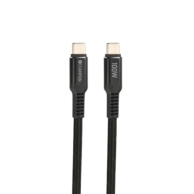 Champion USB-C kabel 100W 1m Sort