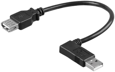 Goobay USB 2.0 høyhastighets forlengelseskabel, 90°