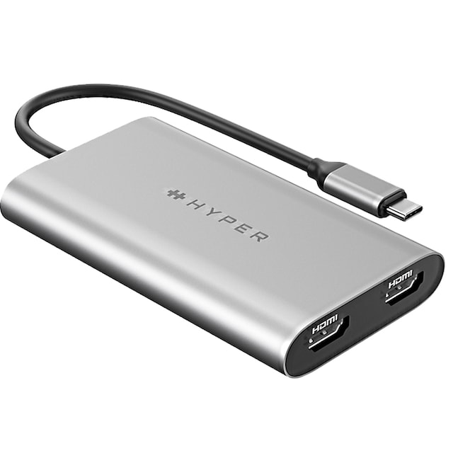 Hyper HyperDrive dobbel HDMI USB adapter