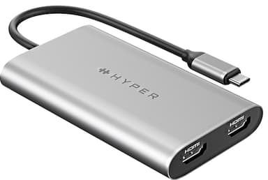 Hyper HyperDrive dobbel HDMI USB adapter