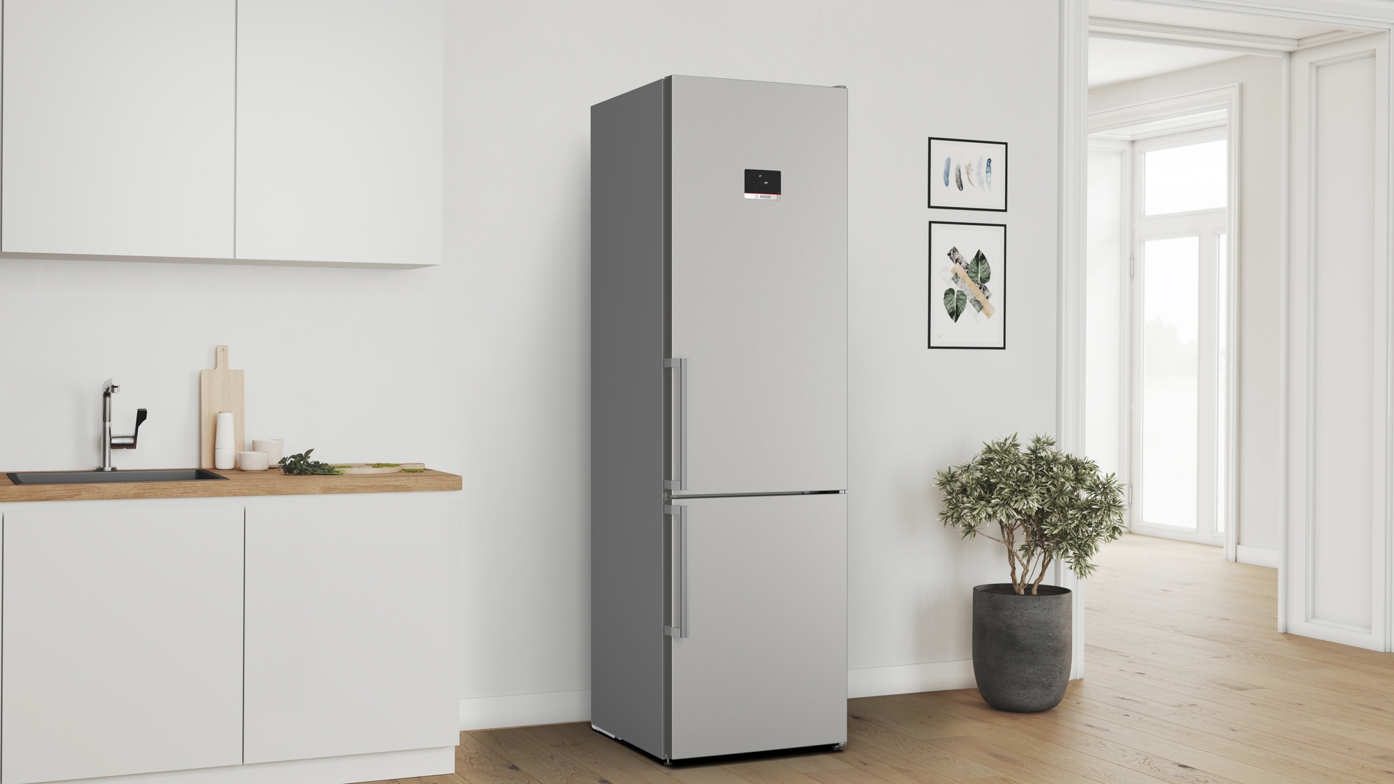 Bosch Kjøleskap/fryser kombinasjon KGN39AIBT (inox-easyclean)