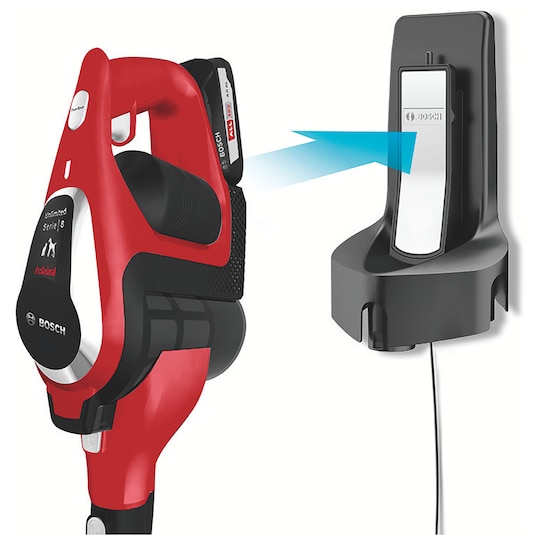 Bosch Unlimited trådløs støvsuger BBS81PET (rød)