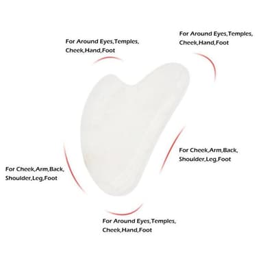 Gua Sha massasje stein Jade Hvit