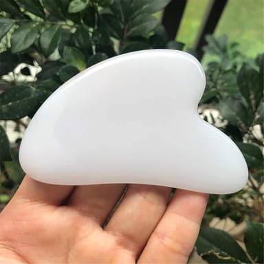Gua Sha massasje stein Jade Hvit