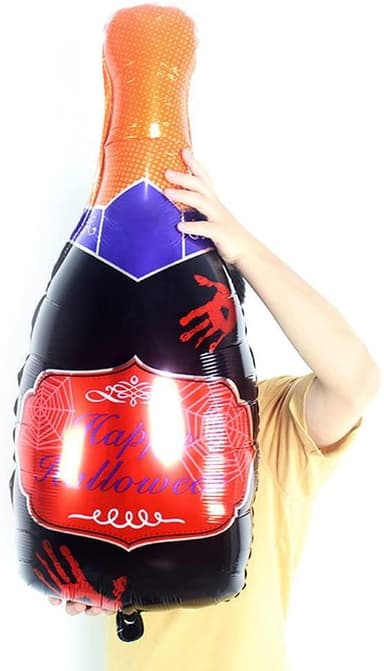 Ballong Halloween Champagneflaske 98 cm 2-pakning