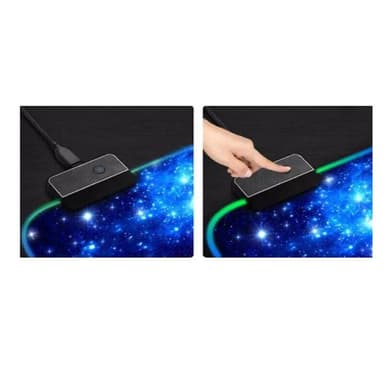 Gaming RGB USB LED-musematte Starry Sky Black (L)