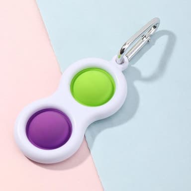 INF Pop it Fidget leketøy med 2 bobler Grønn/lilla