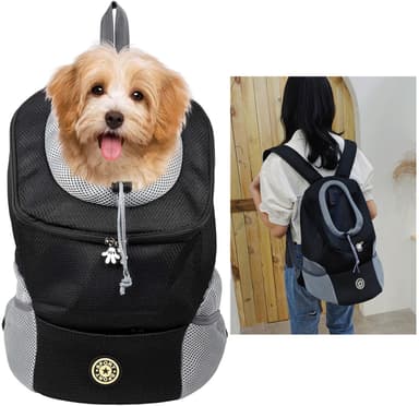 Håndveske ryggsekk for hund (L) Svart