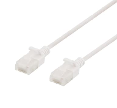 U/UTP Cat6a patch cable, slim, 3,5mm diameter, 2m, white