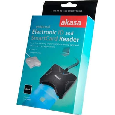 Akasa ekstern SmartCard -leser, svart
