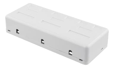 deltaco Surface mount box for Keystone, 6 ports, white