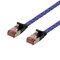 Tough Flat CAT.6A U/FTP Patch Cable, 28AWG, 1.5m, blue