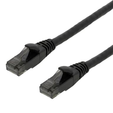 High Flexible U/UTP Cat.6 patch cable, 24AWG, TPE, 1m, black