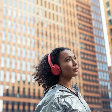 On-ear Bluetooth-hodetelefoner Rød