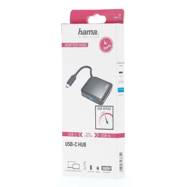HAMA Hub USB-C 4x Porter 5 Gbit/s
