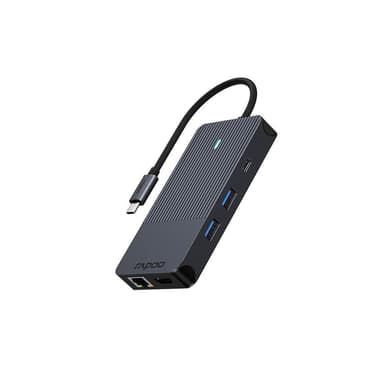 RAPOO UCM-2005 10-i-1 USB-C Multiport Adapter hub (sort)