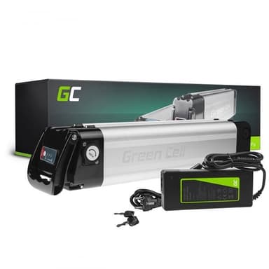 Green Cell elsykkelbatteri Silverfish  24V 10.4Ah med lader