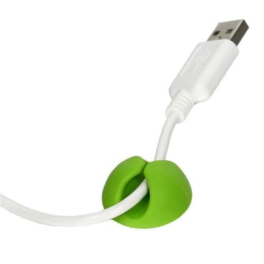 Fargerike kabelklemmer med 3M tape Silikon 6-pakning