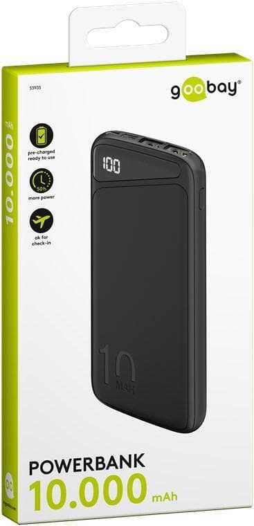Goobay Powerbank Slimline 10 000 mAh