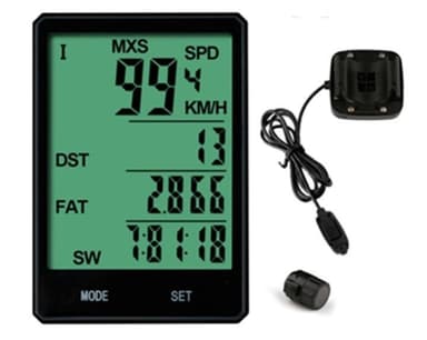 Sykkeldator med LCD-skjerm, Svart
