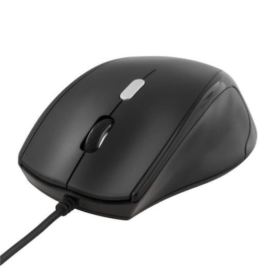 DELTACO optisk mus, 3 knapper med scroll, USB, svart