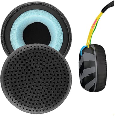 INF Øreputer til Skullcandy Grind Wireless kunstskinn 1 par Sort