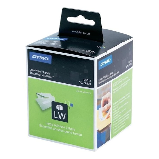 DYMO LW Large address labels - Low-Entry Volume, 89x36mm, 1x260