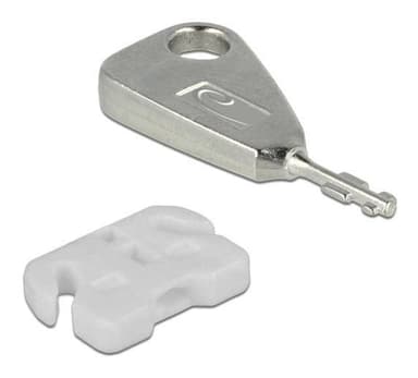 DeLOCK Lås for USB-porter, 5 USB-låser, 2 nøkler, hvit
