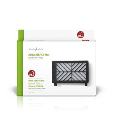 Nedis Utskifting Active HEPA-filter | Erstatning for: Philips | Hvit / Sort