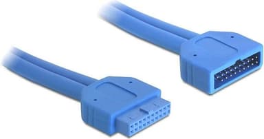 DeLOCK intern förlängskabel för USB 3.0. IDC20 ha - ho, 0,45m, blå