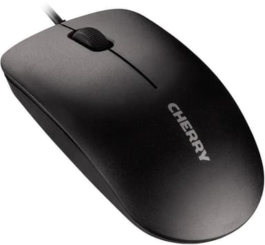 Cherry MC 1000 optisk mus, 1200 DPI, 3 knappar+scroll, USB, 1,8m, svar