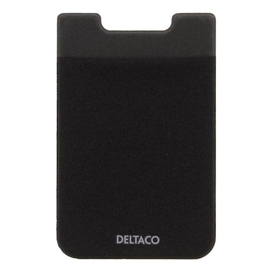 DELTACO Adhesive credit card holder, 3M adhesive, black