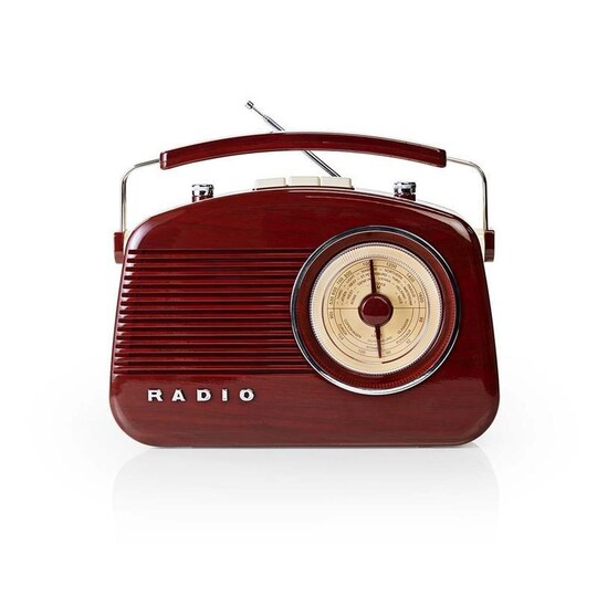 FM-Radio | 4,5 W | Bærehåndtak | Brun