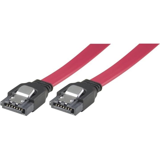 DELTACO SATA/SAS-kabel, lÕs-clips, rett-rett, 0,5m