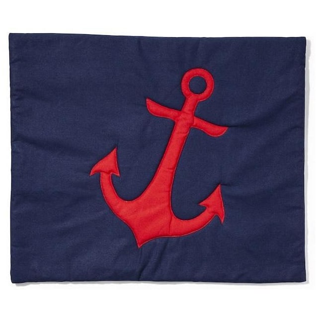 Lord Nelson Victory Pillow C Quilted Anchor Röd