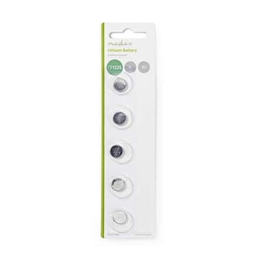 Lithium knappecellebatteri CR1225 | 3 V DC | Litium | 5-Blister | Ulike enheter | Sølv