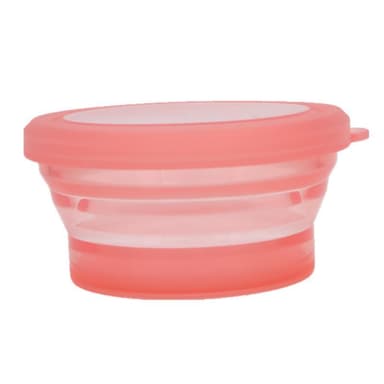 Sammenleggbar matboks 400 ml silikon Rød
