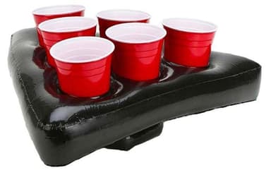 Oppblåsbar Beer Pong hatt, Svart