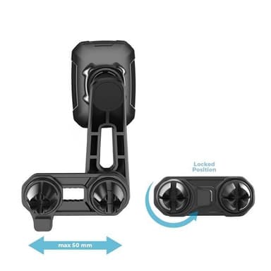 Justerbar magnetisk mobilholder for viftegitteret