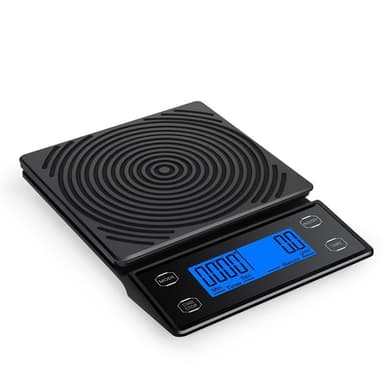Digital kaffevekt med timer USB-drevet 5kg / 0,1g Sort